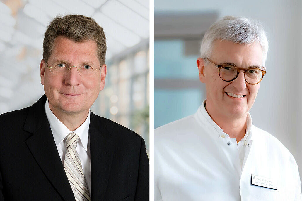 Links: Prof. Dr. Axel Ekkernkamp, Rechts: Prof. Dr. Paul A. Grützner
