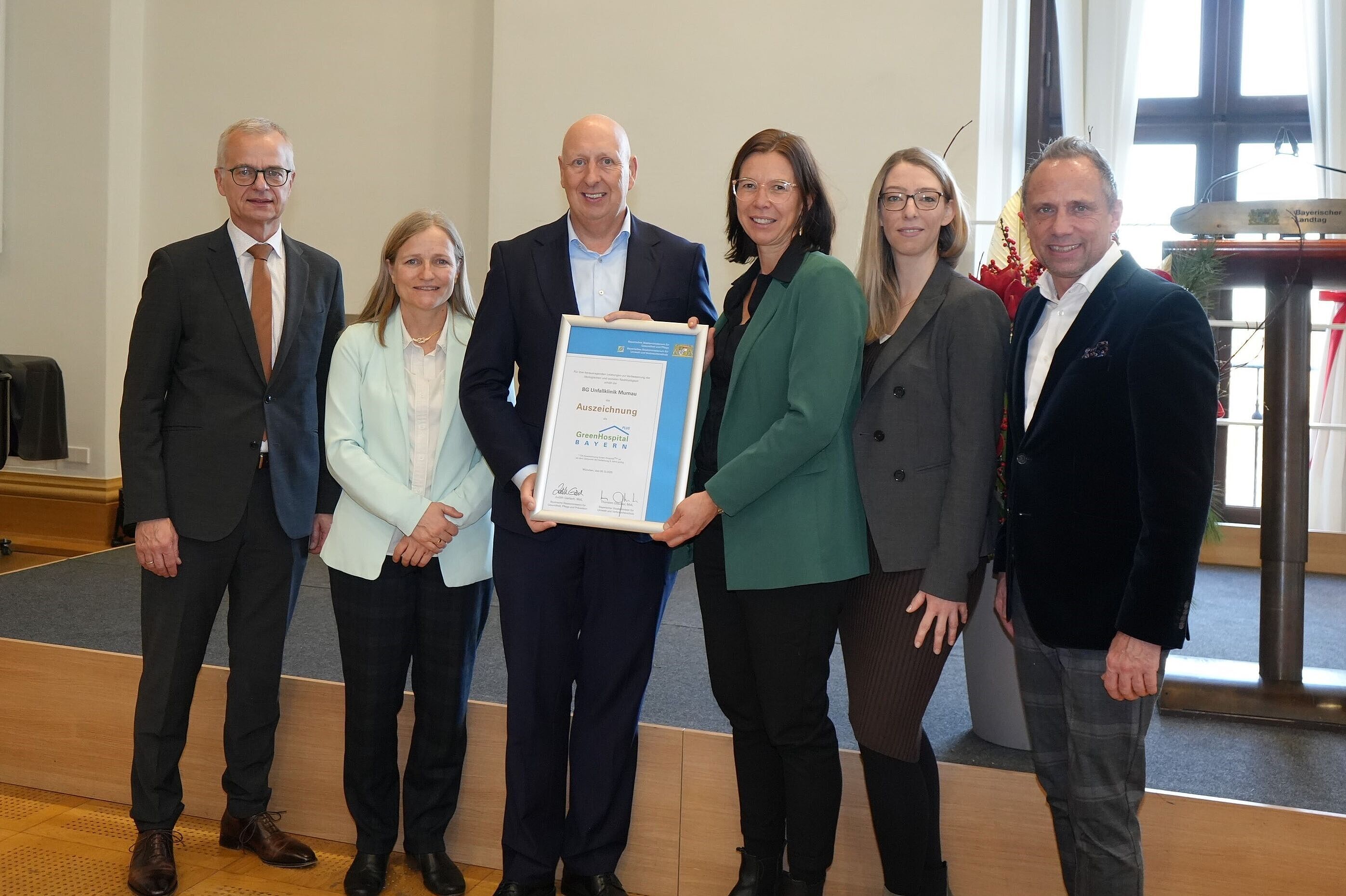 BGU Murnau erhält Auszeichnung Green HospitalPLUS